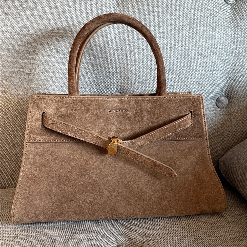 Veronica Beard suede Dash medium bag